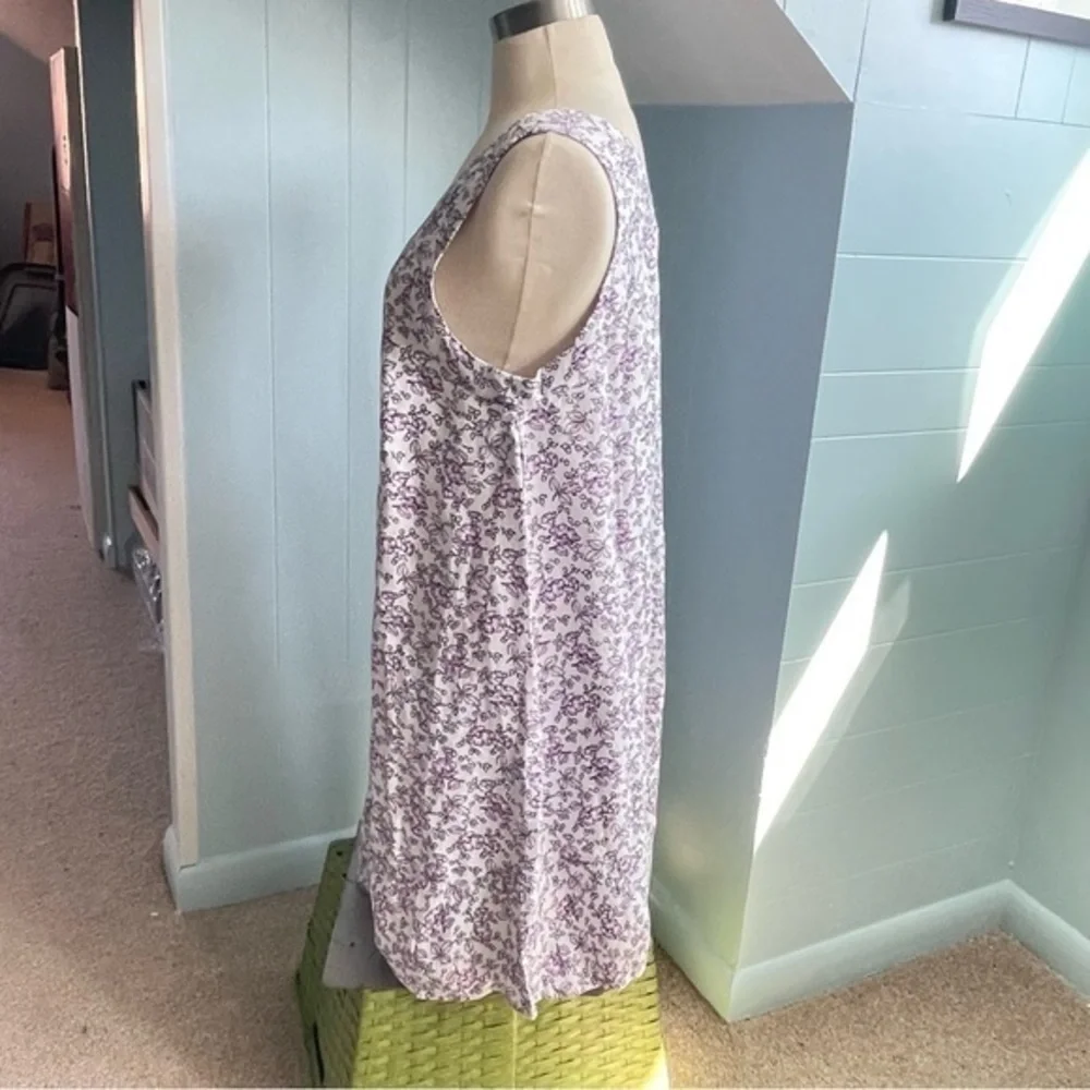 $15 SALE Loft NWT Petite Floral Flounce Dress Sleeveless Dress Pastel Spring - Picture 3 of 10